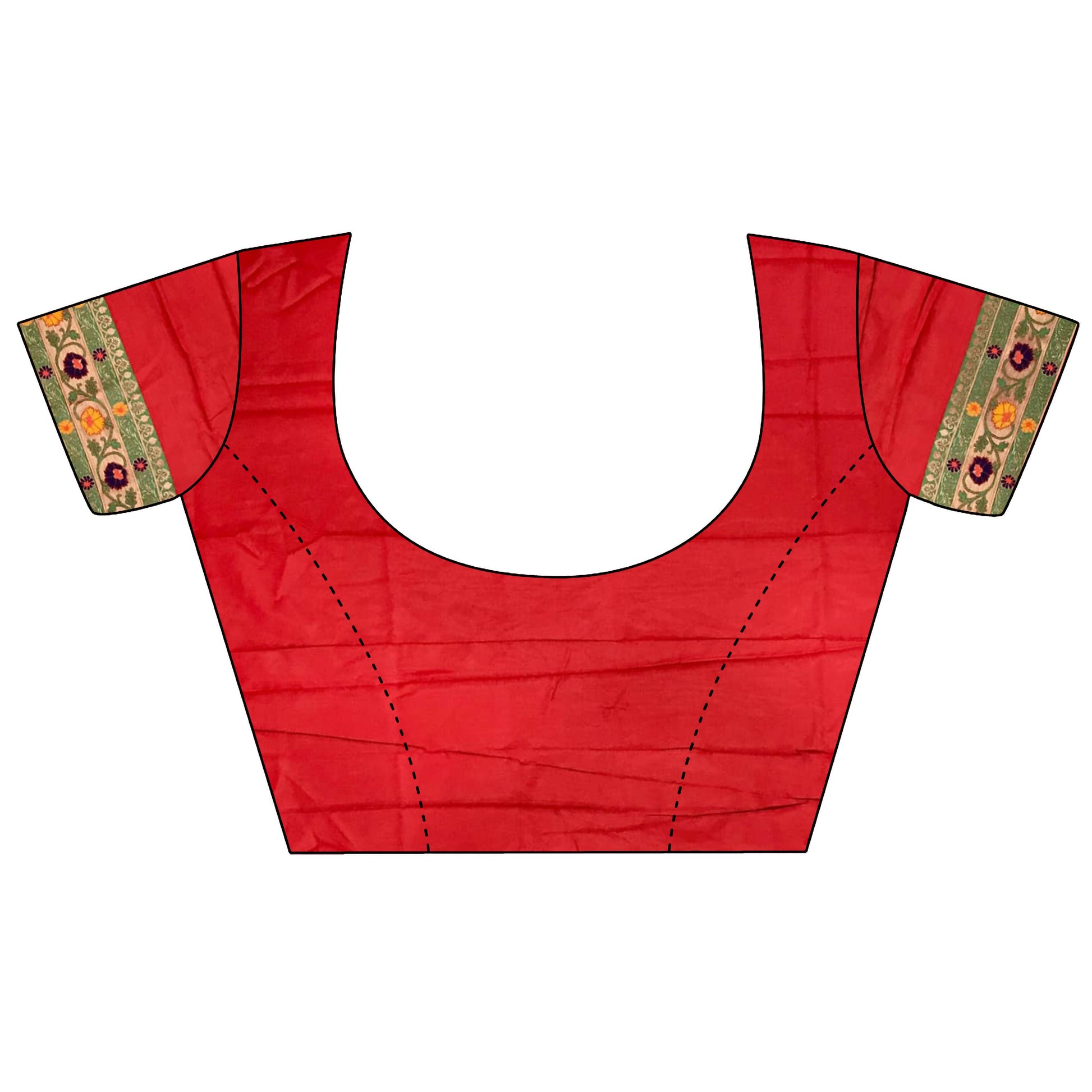 Joban Fashion Red Banarasi Soft Silk Woven Saree | Swadesiicart