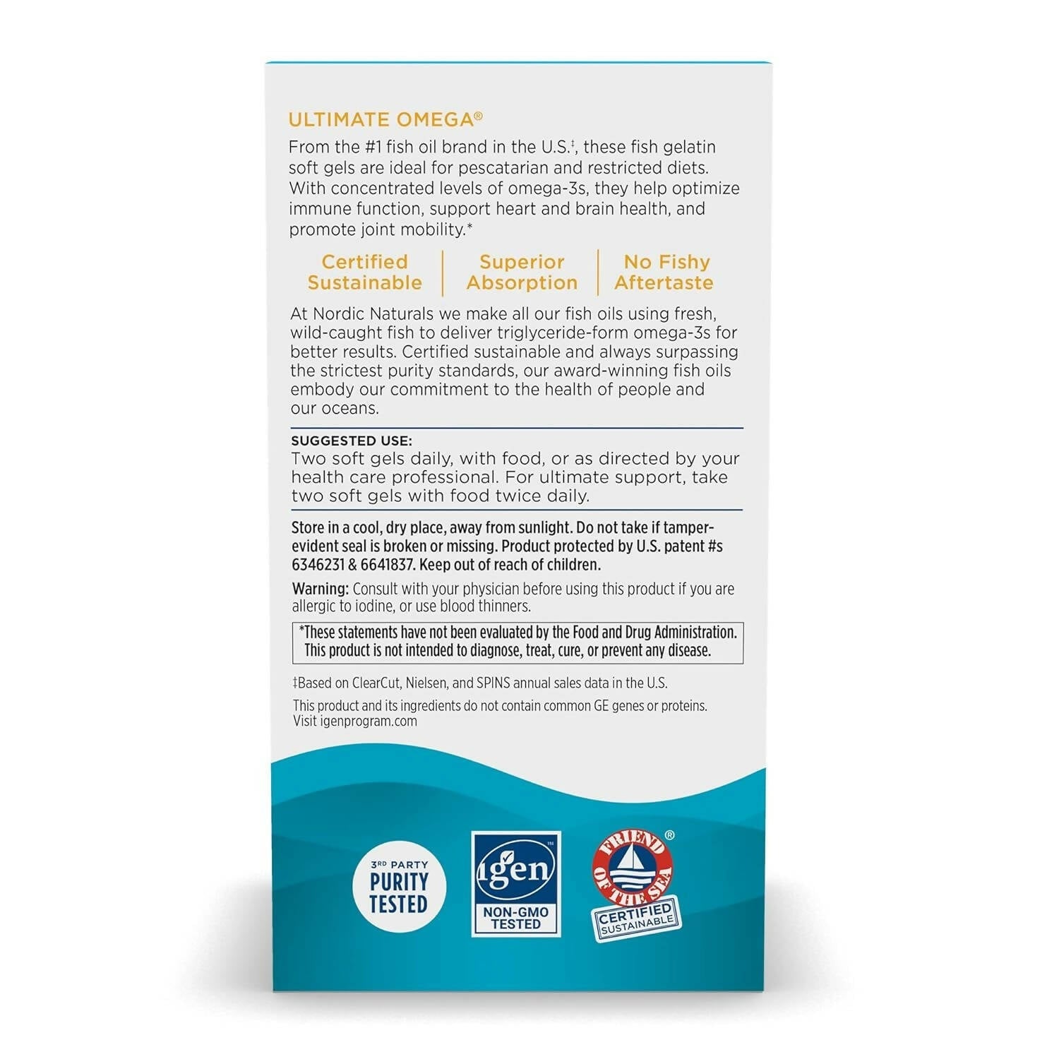 Nordic Naturals Ultimate Omega in Fish Gelatin Softgels - Lemon Flavor - Swadesiicart