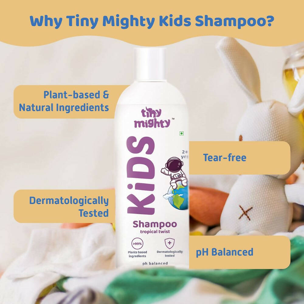 Tiny Mighty Kids Shampoo And Hair Oil Combo For Sensitive Skin - Swadesiicart