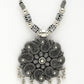 NVR Women's Silver-Toned Floral Shape Pendant with Chain | Swadesiicart