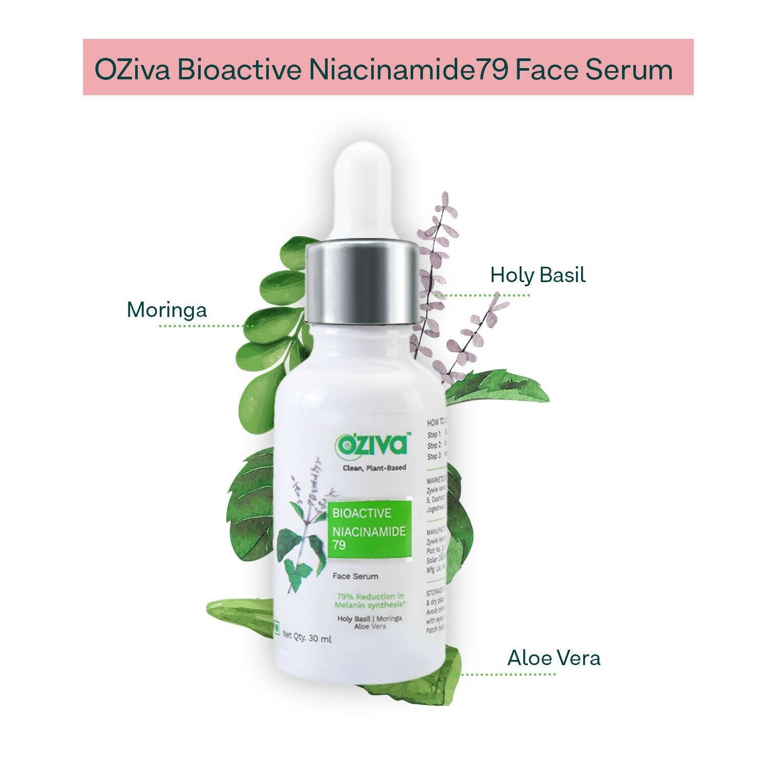 OZiva Bioactive Niacinamide 79 Face Serum - Swadesiicart