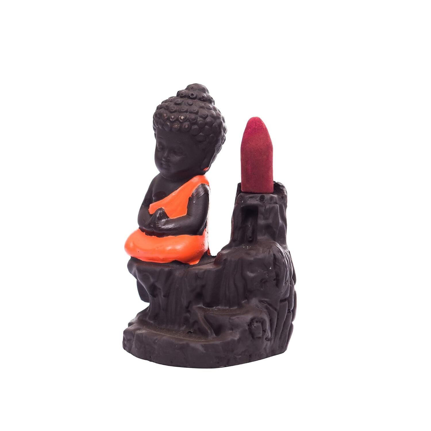 eCraftIndia Meditating Monk Buddha Idol - Swadesiicart