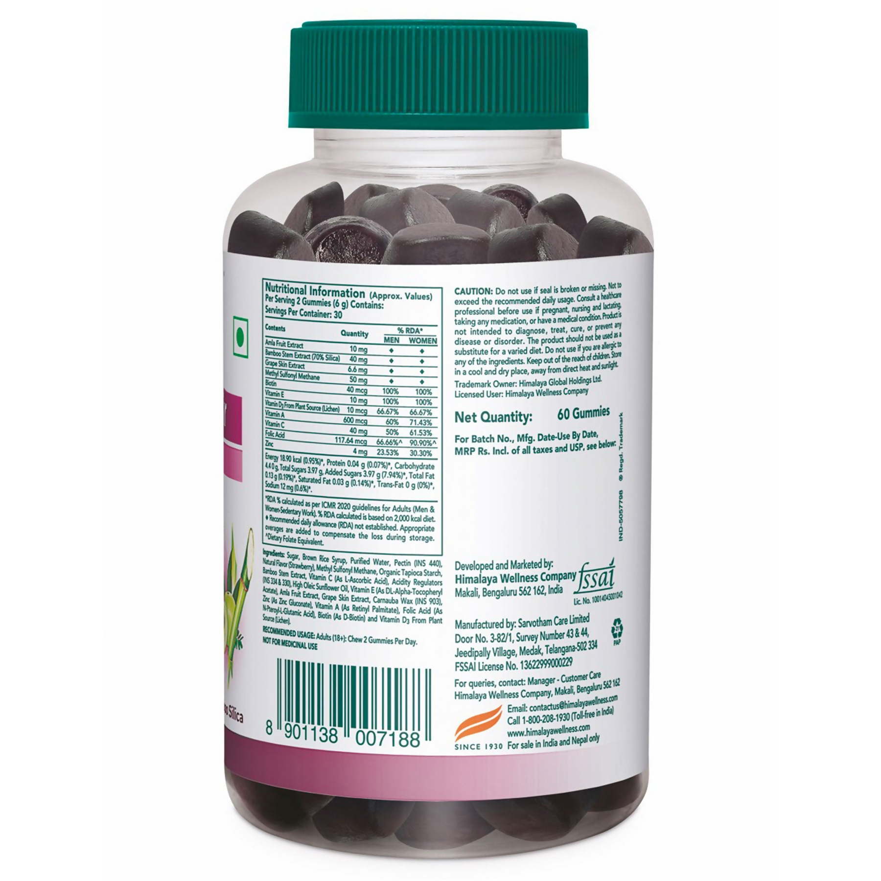 Himalaya Herbals Healthy Hair Gummies - Swadesiicart