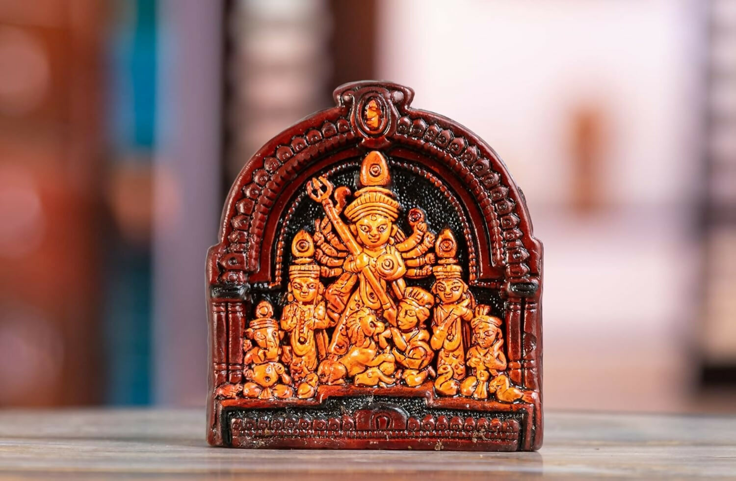 Haus Fabula Handcrafted Terracotta Goddess Durga Idol - Swadesiicart