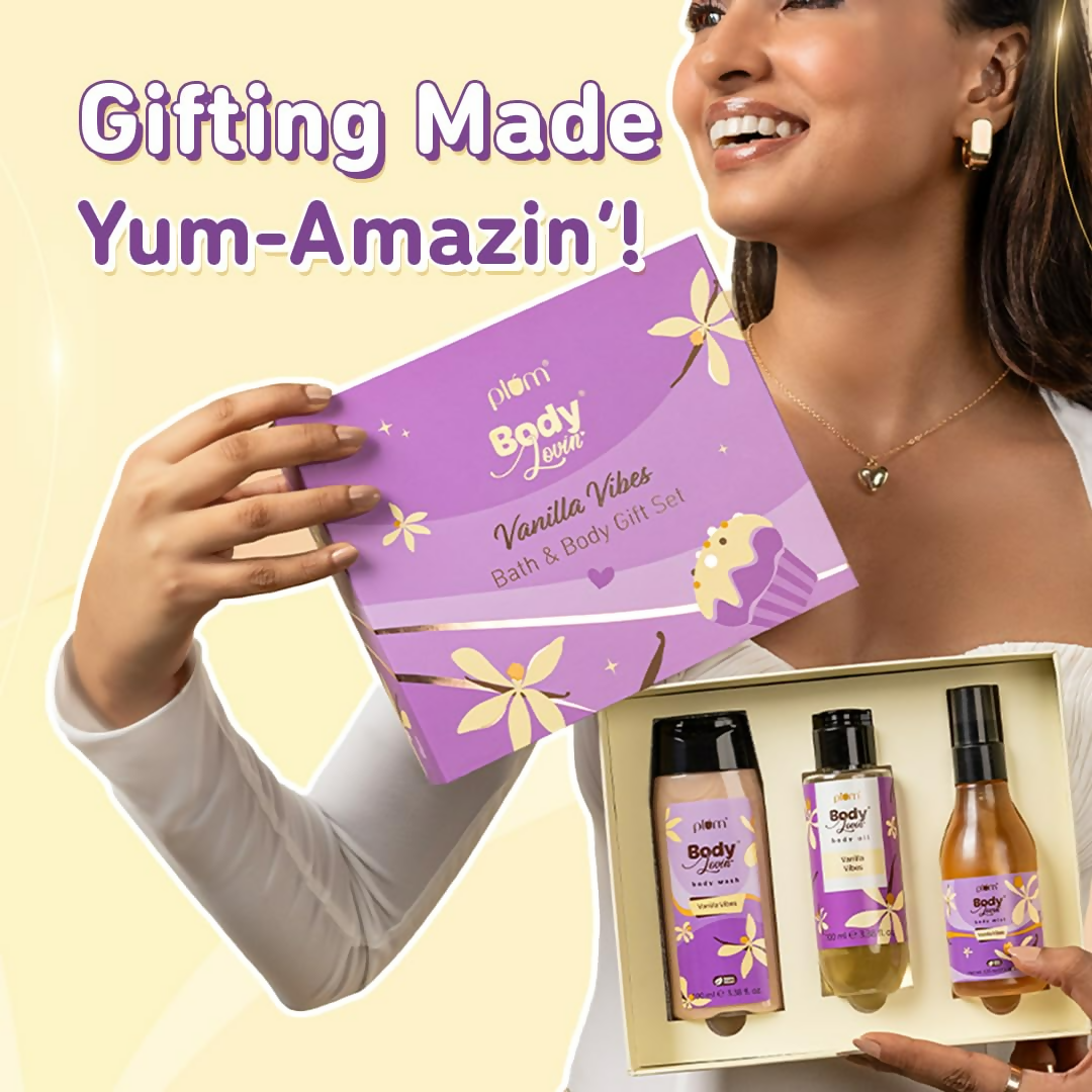 Plum BodyLovin' Vanilla Vibes Bath & Body Gift Set - Swadesiicart