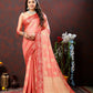 Lorenvalley Fashion Peach Cotton Woven Design with Zari Weaving Design Saree - Swadesiicart