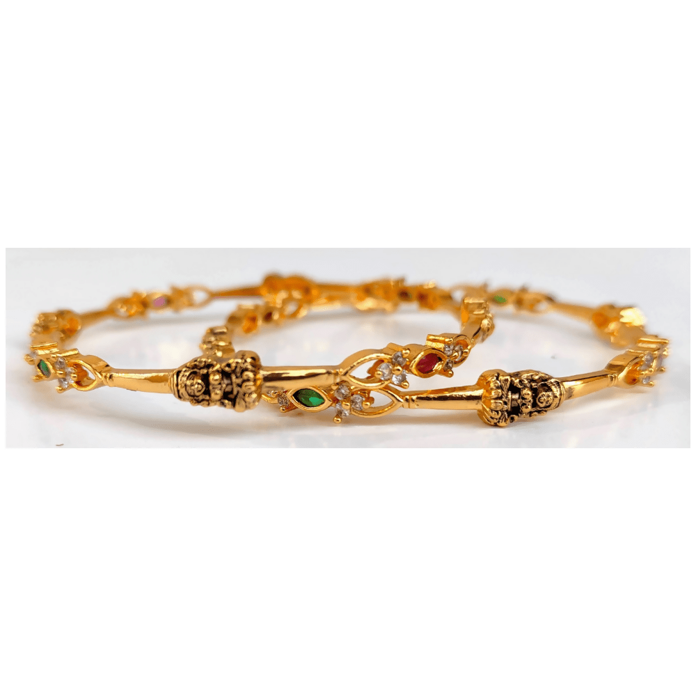 Antique Multicolor Temple bangles | Swadesiicart