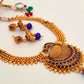 Blue Kemp Peacock Necklace Set - Swadesiicart
