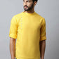 Even Apparels Yellow Color Pure Cotton Men's Kurta With Side Placket (MMS759) | Swadesiicart