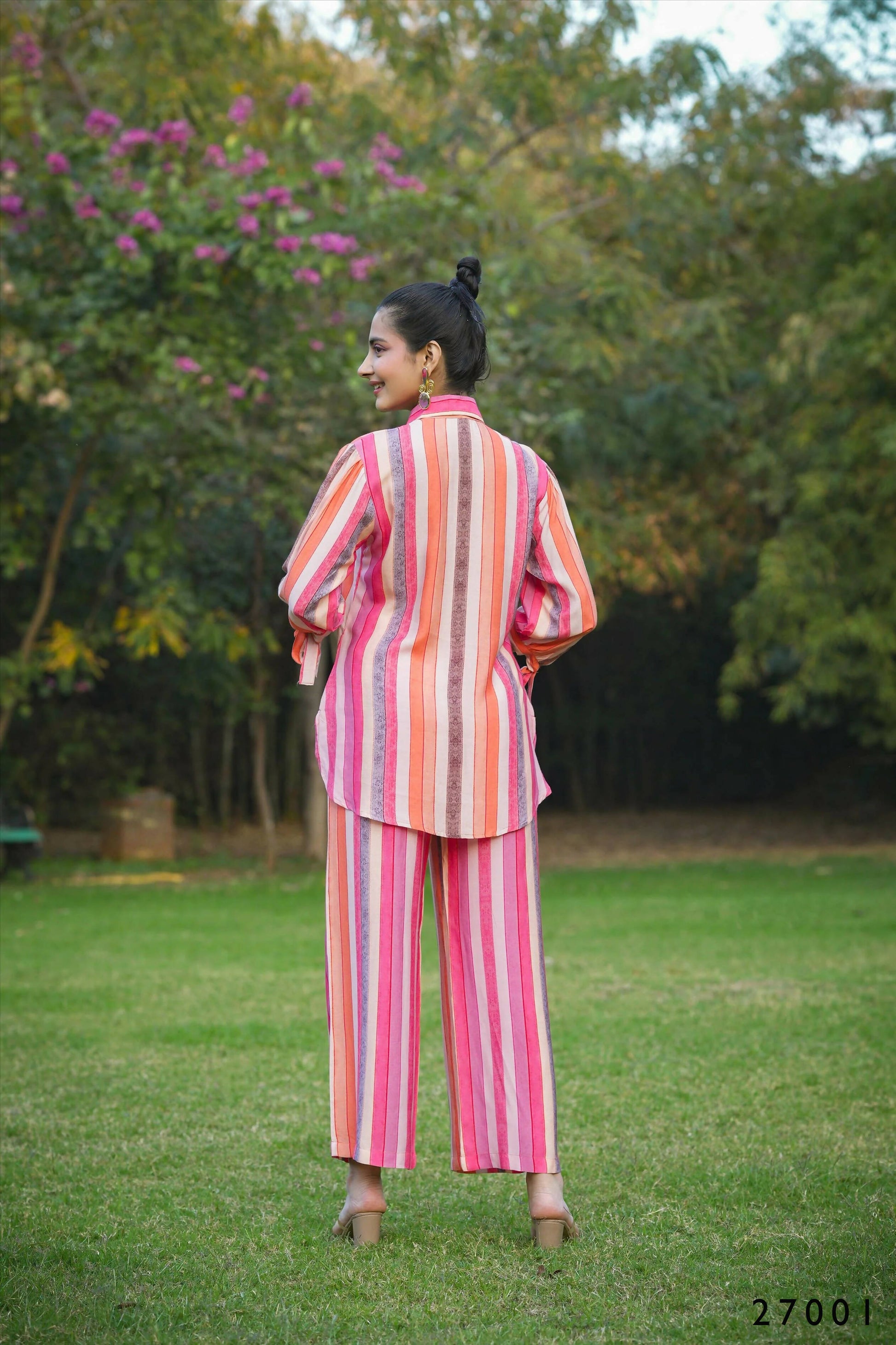 Women's Casual Fashionable Multi Mull Cotton co-ord set - Anya - Swadesiicart