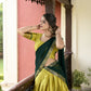 Lorenvalley Parrotgreen Cotton Silk Weaving Work With Paithani Concept Lehenga Choli | Swadesiicart