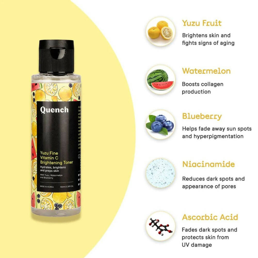 Quench Botanics Yuzu Fine Vitamin C Brightening Toner - Korean Skincare | Swadesiicart