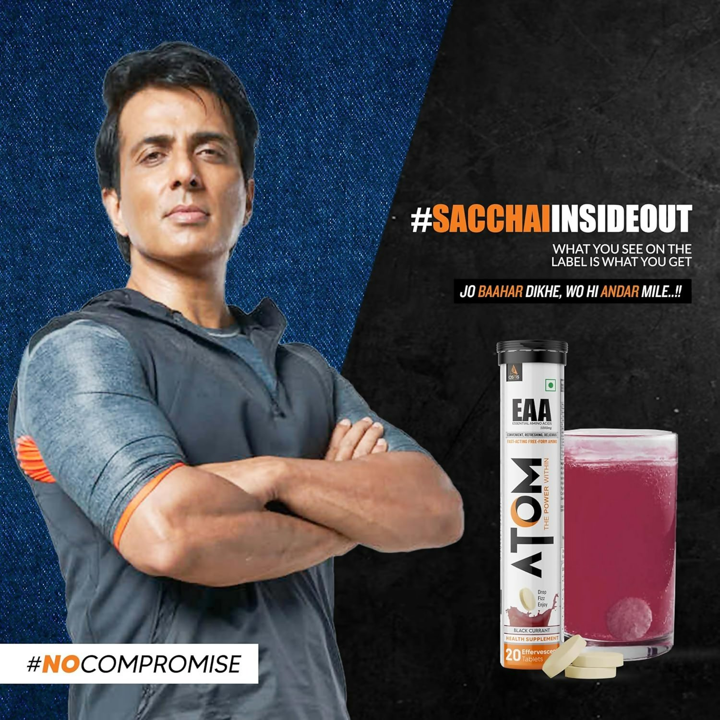 As-It-Is Atom Eaa Effervescent Tablets Black Currant Flavour | Swadesiicart