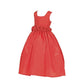 Asmaani Baby Girl's Red Color Satin Fashionable Maxi Full Length Dress (AS-DRESS-22011)