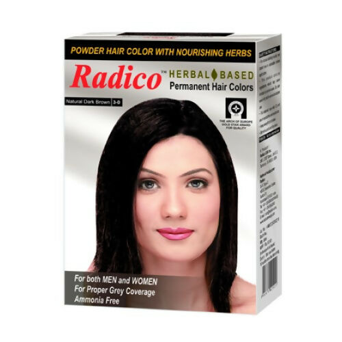 Radico Natural Herbal Based Permanent Hair Color - Dark Brown - Swadesiicart
