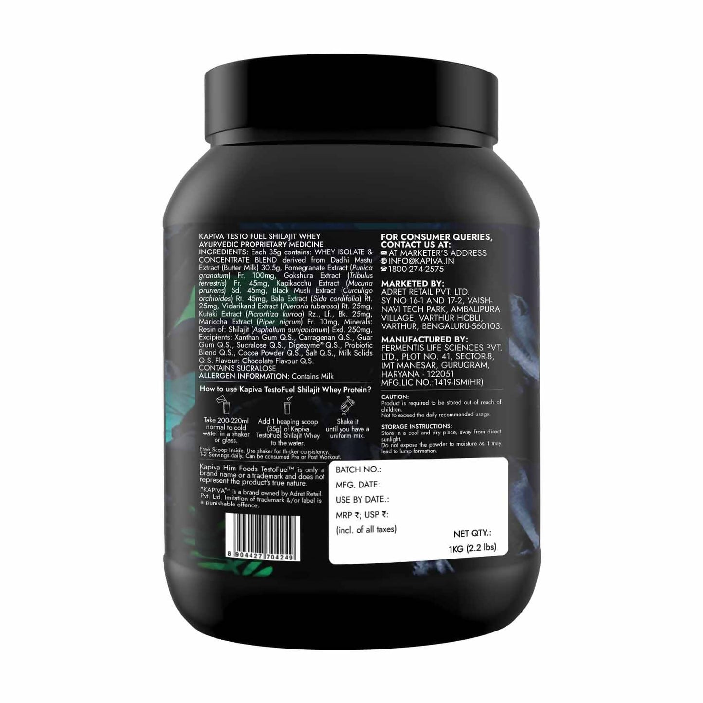 Kapiva Ayurveda Testofuel Sj Whey Protein - Swadesiicart