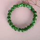 NVR Men & Women Green Marble Crystal Beaded Elasticated Bracelet - NR Retail-NVR