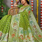 Jyoti Fashion Women's Green Banarasi Silk Zari Woven Saree with Blouse | Swadesiicart