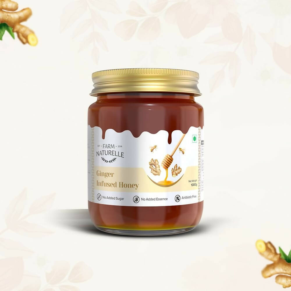 Farm Naturelle Ginger Infused Honey - Swadesiicart