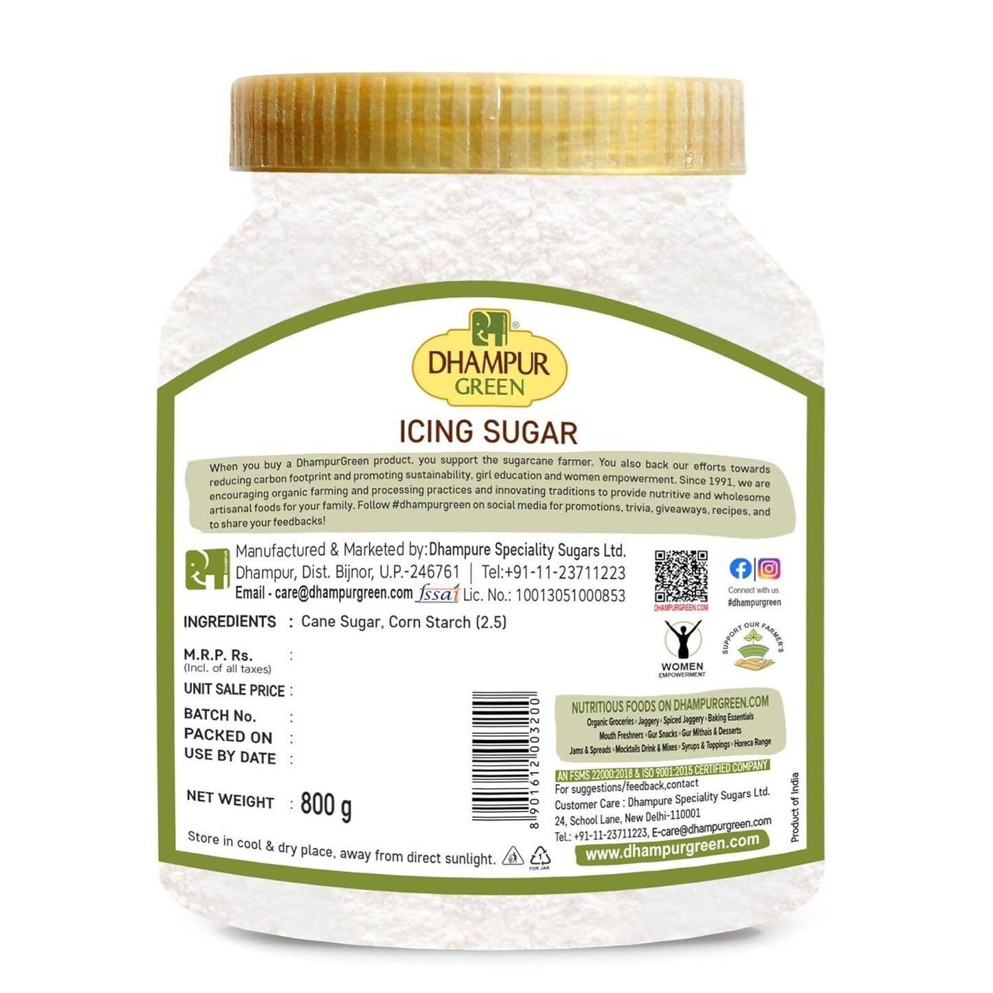 Dhampur Green Icing Sugar | Swadesiicart