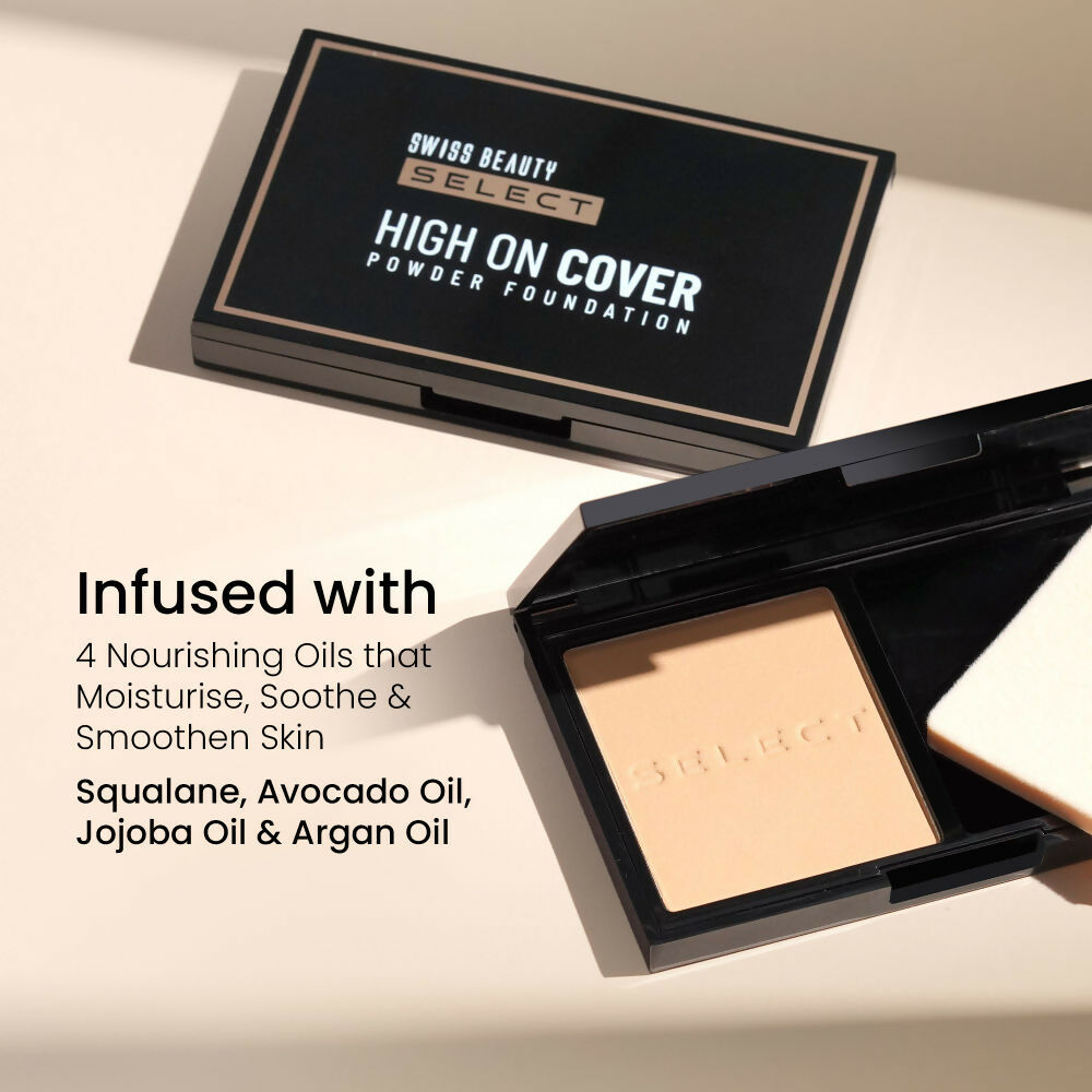 Swiss Beauty Select High On Cover Powder Foundation - 2 Light Natural | Swadesiicart