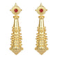 Joban Fashion Women Matte Gold Brass Earrings | Swadesiicart