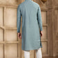 Raivat Ethnic Banarasi Art Silk Mirror Work Kurta Pajama In Grey Colour | Swadesiicart