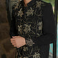Black Bandhgala With Embroidery – Zardosi Work (Deer) by Hilo Design