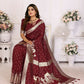 Anaita Brown kochi Silk With Bandhej Weaving Saree With Blouse