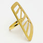 NVR Women Gold-Polished Solid Adjustable Finger Ring | Swadesiicart