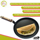 Amicus Pure Iron Tawa for Dosa Roti Chapati Paratha, Flat Iron Dosa Tava with Wooden Handle