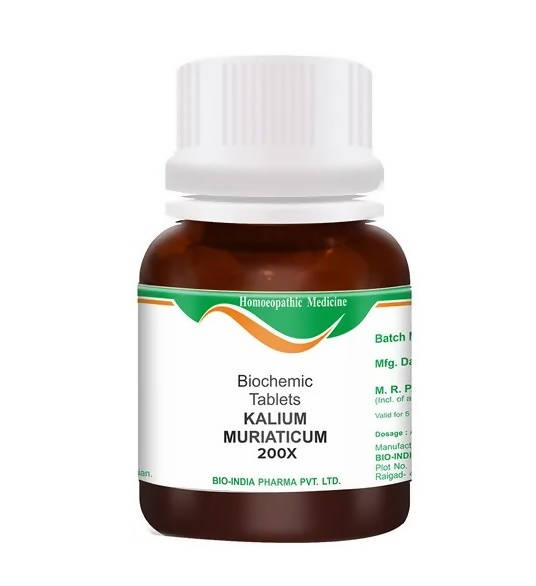 Bio India Homeopathy Kalium Muriaticum Biochemic Tablets | Swadesiicart