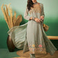 Light Green Georgette Handwork Unstitched Dress Material - Hanika | Swadesiicart