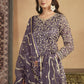 Net Dusty Purple Embroidered Festive Gharara Style Suit - Emponline | Swadesiicart