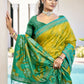 Shree Shyam Fashion Pochampalli Silk Mustrad Yellow Saree