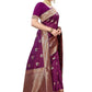 Vamika Banarasi Jacquard Weaving Purple Saree (Siri Purple) | Swadesiicart
