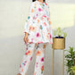 Myshka Women White Printed Romantic Florals Co-Ords - Swadesiicart