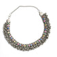 Mominos Fashion Johar Kamal Oxidised Silver-Plated Meena Work Choker Set | Swadesiicart