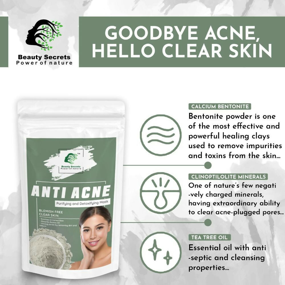 Beauty Secrets Anti Acne Face Mask - Swadesiicart