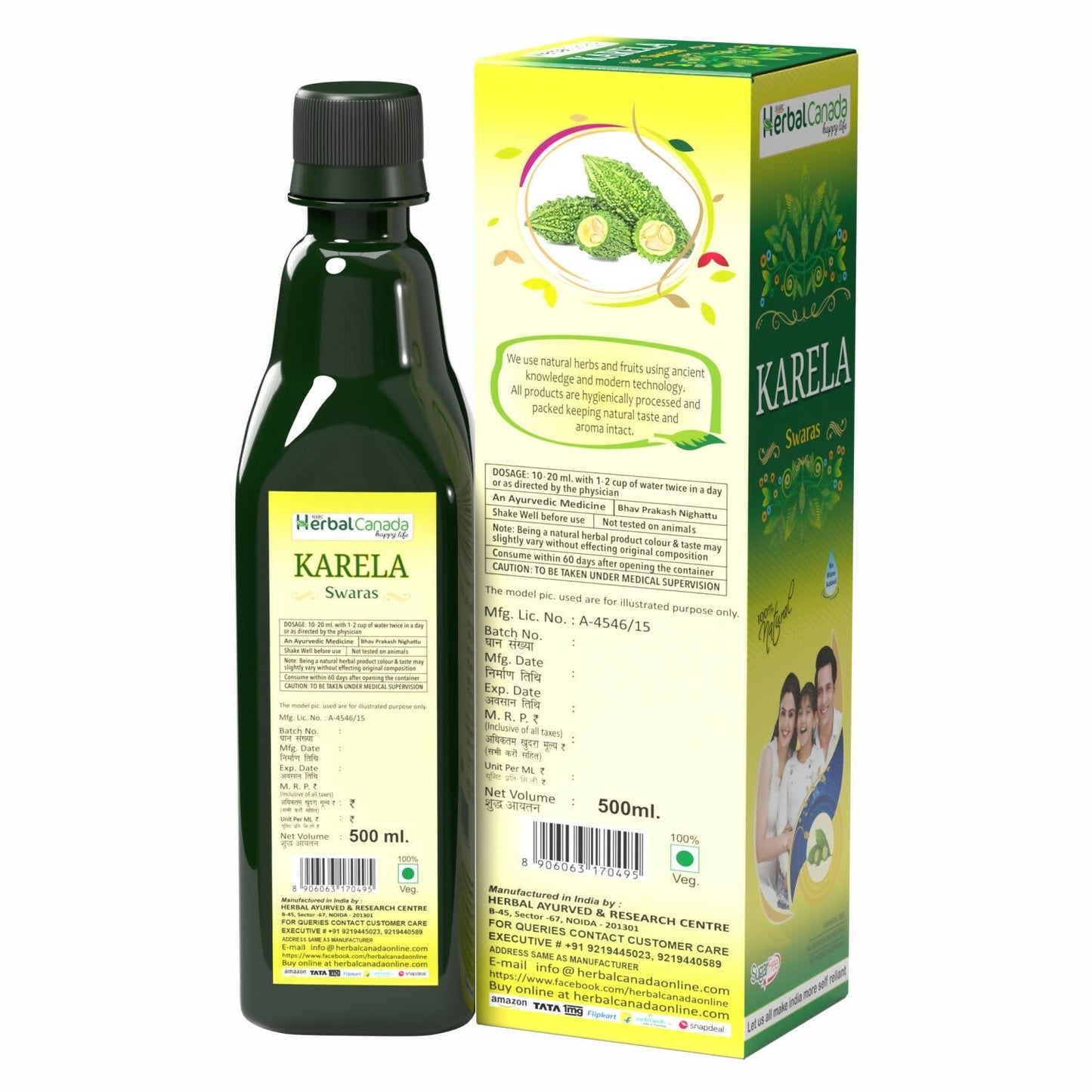 Herbal Canada Karela Ras - Swadesiicart