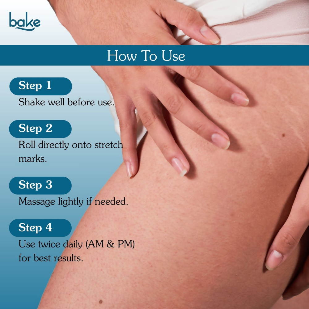 Bake StriErase™ Stretch Marks Removal Roll-On Serum | Swadesiicart