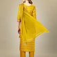 Jyoti Fashion Women's Golden Silk Blend Embroidery & Sequence work Kurta with Trouser & Dupatta | Swadesiicart