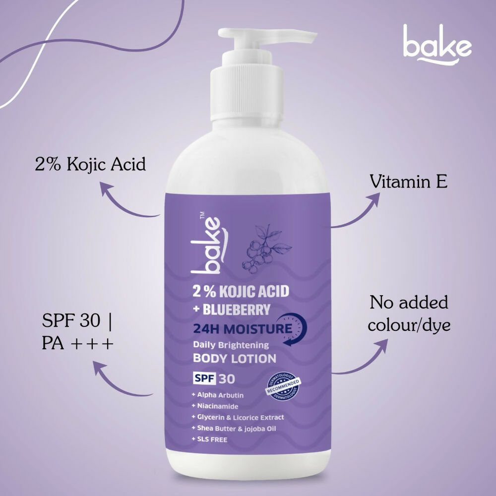Bake 2% Kojic Acid Body Lotion SPF 30 PA+++ For Dark Spots | Swadesiicart