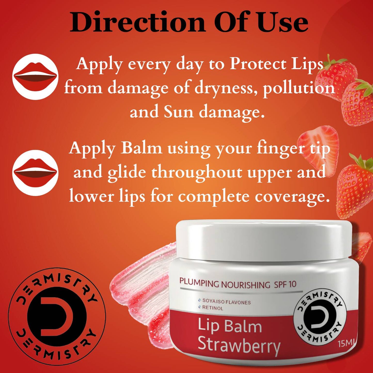 Dermistry Nourishing Lip Balm Strawberry & Coffee Lip Scrub - Swadesiicart