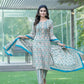 BulBul Fashionista Green-Blue Cotton Kurta Set with Dupatta - Swadesiicart