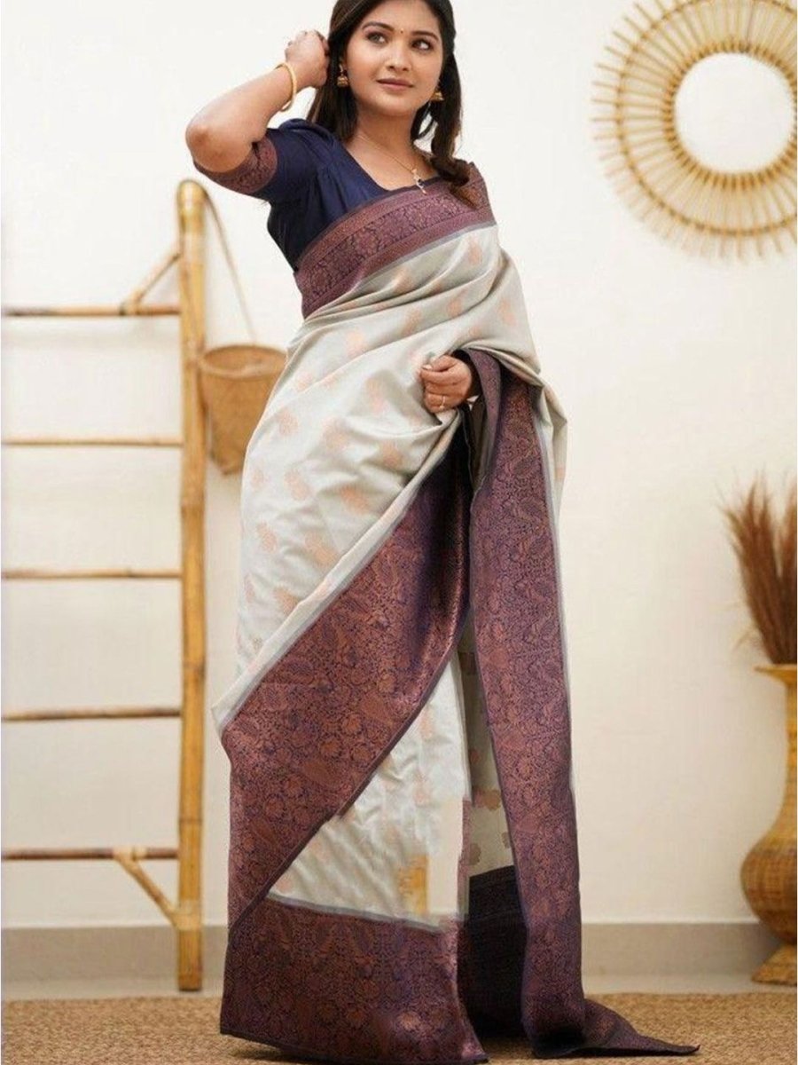 Anouk Woven Design Zari Banarasi Saree | Swadesiicart