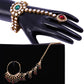 Gold-Polished Alloy Nath And Hathphool Combo - The Pari | Swadesiicart