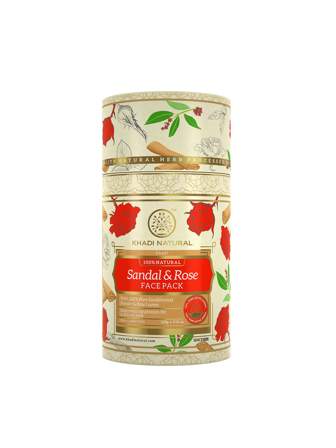 Khadi Natural Sandalwood & Rose Face Pack - 100gm
