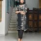 Vaasva Women's Black Crepe Embroidered Suit Set | Swadesiicart