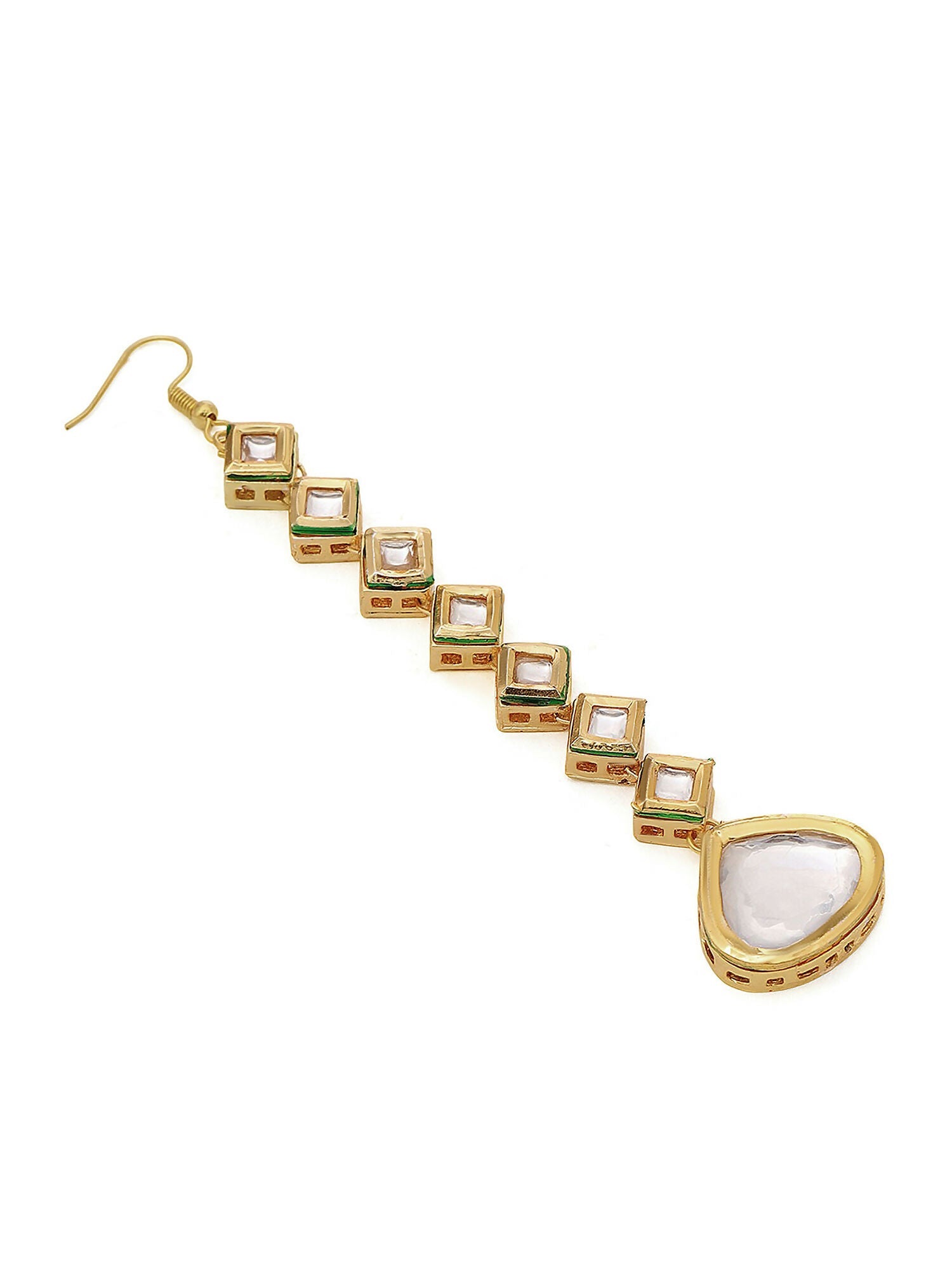 Ruby Raang Gold Heavy Kundan Maang Tikka | Swadesiicart